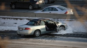 Car Accident In Snow